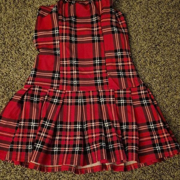 💲6️⃣ Bundle Little Red Plaid Pleat Dress Cosplay Dress-Up Sexy Bamdeau Mini - Picture 7 of 8